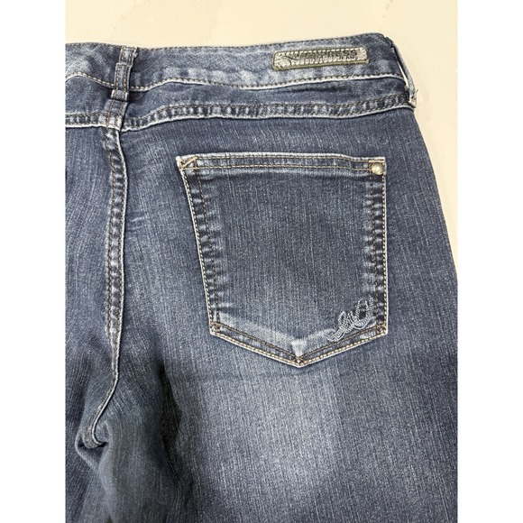 Express Bootcut Jeans Womens 8R Blue Dark Wash Stella Fit Low Rise Y2K Preppy - Picture 5 of 12